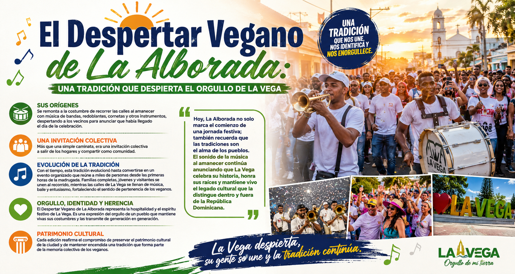 El Despertar Vegano de La Alborada: una tradición que despierta el orgullo de La Vega